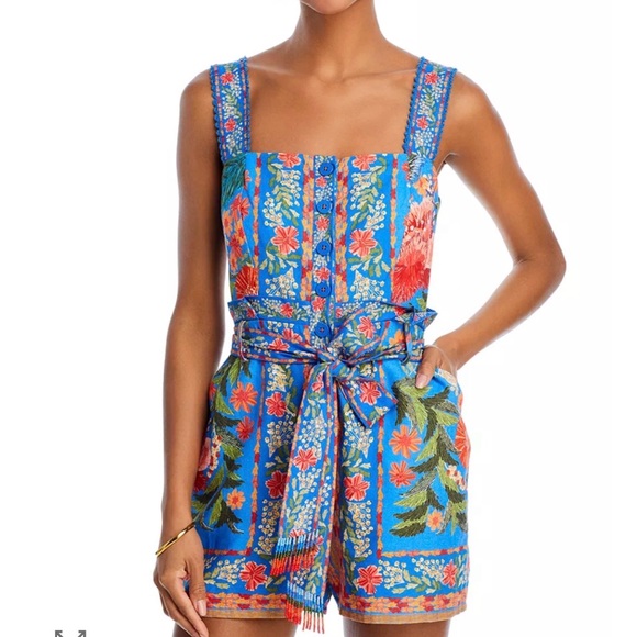 Farm Rio Stitched Garden Romper - Picture 5 of 5